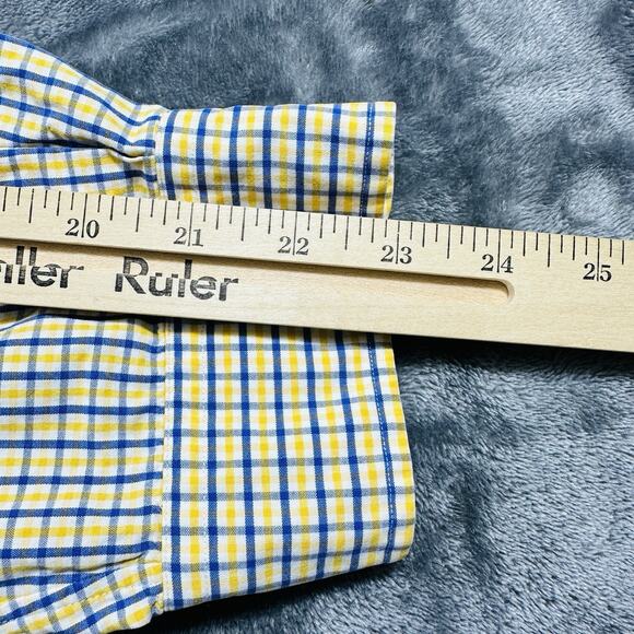 Polo Ralph Lauren Shirt Mens Large Yellow Plaid Blake Casual Button‎ Up Preppy - Picture 8 of 9